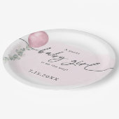 甘いベビーガールの赤ちゃんシャワー ペーパープレート (アングル)