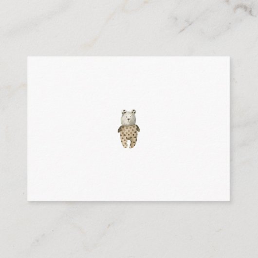 甘いベビーガールぼほおむつラッフルエンクロージャー エンクロージャーカード (裏面)