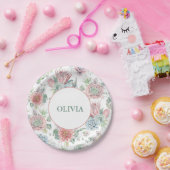甘いベビーガールパープル&ピンクベビーシャワープレート ペーパープレート (パーティー)