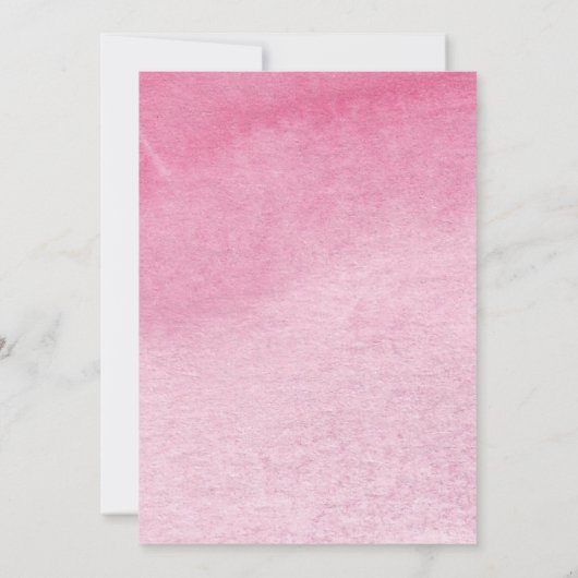 甘いベビーガールピンクバルーン最初の聖餐式 招待状 (裏面)