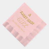 甘いベビーガールベビーシャワー 箔ナプキン (右)