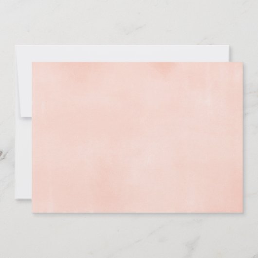 甘いベビーガール木版かわいい動物のベビースシャワー 招待状 (裏面)