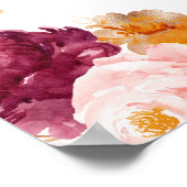 甘いベビーガール蝶の赤ちゃんシャワー歓迎サイン ポスター (角)