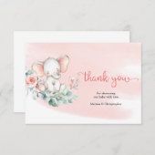 甘いベビーゾウオンユーカリリース感謝していユーカリ エンクロージャーカード (正面/裏面)