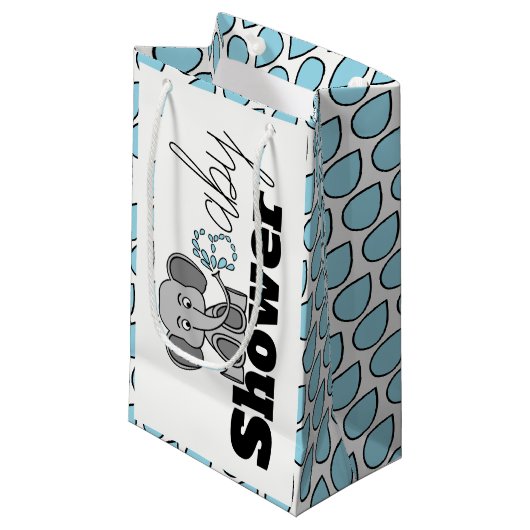 甘いベビーゾウ、ベビーシャワー スモールペーパーバッグ (正面アングル)