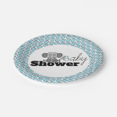 甘いベビーゾウ、ベビーシャワー ペーパープレート (アングル)