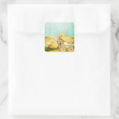 甘いベビーチクスイースターヴィンテージイメージ スクエアシール (バッグ)