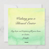 甘いベビーチックイースターカードパーソナライズ文字 シーズンカード (裏面)