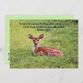 甘いベビーディアファウンアートバイブル聖句フラットカード サンキューカード (正面/裏面)