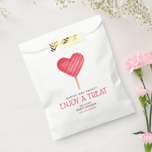 甘いベビーハートキャンディベビーシャワーフェイバーバッグ フェイバーバッグ (封をした状態)
