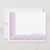 甘いベビーピンクと紫の赤ちゃんシャワー 招待状 (裏面)