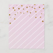 甘いベビーピンクと金ゴールド赤ちゃんシャワー – Bingo チラシ (裏面)