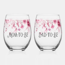 甘いベビーピンクフローラドロップlママ&パパto-Be