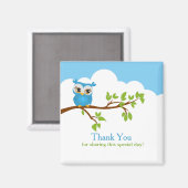 甘いベビーフクロウ男の子サンキューマグネット マグネット (正面/裏面)