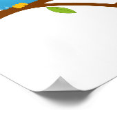 甘いベビーフクロウ男の子ベイビーシャワーバナー ポスター (角)