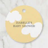 甘いベビーベアームーンベビーシャワーありがとう フェイバータグ (裏面)