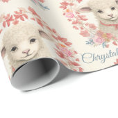 甘いベビーラムアドチャイルドネーム春 ラッピングペーパー (ロールコーナー)