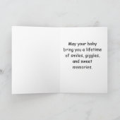 甘いベビー恵みカード – おめでとうございます カード (内部)