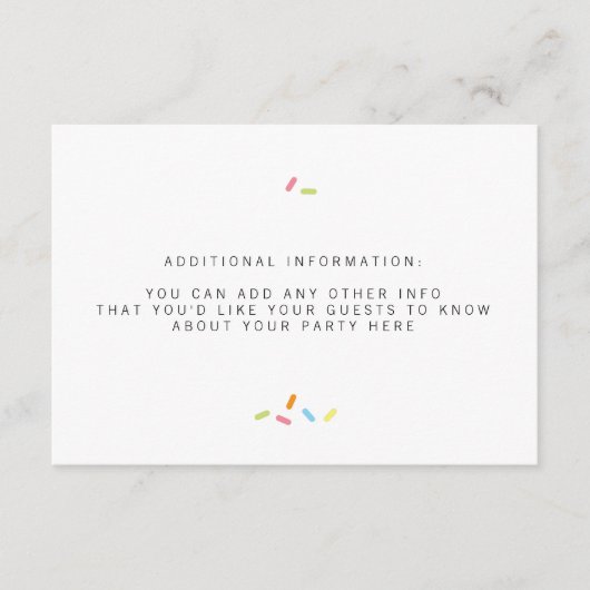 甘いベビー散布インサート エンクロージャーカード (正面)