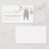 甘いベビー物干し用ベビーシャワーおむつラッフル エンクロージャーカード (正面/裏面)