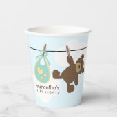 甘いベビー物干し男女兼用ライン赤ちゃんシャワー 紙コップ (正面)