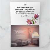 甘いベビー誕生日カード – インスタントダウンロード カード (内部)