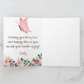 甘いベビー願い母親の妊娠おめでとう カード (内部)
