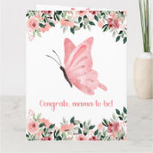 甘いベビー願い母親の妊娠おめでとう カード (裏面)