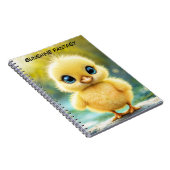 甘いベビー鳥の春牧草地の黄色い花 ノートブック (右側)