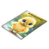 甘いベビー鳥の春牧草地の黄色い花 ノートブック (左側)