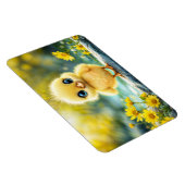 甘いベビー鳥の春牧草地の黄色い花 マグネット (右側)