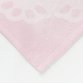 甘いベビー鹿とフラワークラウン | ピンク子供部屋 フリースブランケット (角)