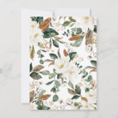 甘いベビー鹿アイボリーフローラグリーナリーシャワー サンキューカード (裏面)