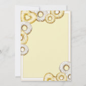 甘いベビー黄色のドーナツ水の色ベビーシャワー 招待状 (裏面)