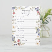 甘いベリーのベビーが赤ちゃんシャワーゲームカードを願う 招待状 (スタンド正面)