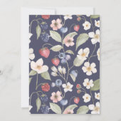 甘いベリーのベビーが赤ちゃんシャワーゲームカードを願う 招待状 (裏面)