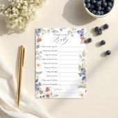 甘いベリーのベビーが赤ちゃんシャワーゲームカードを願う 招待状