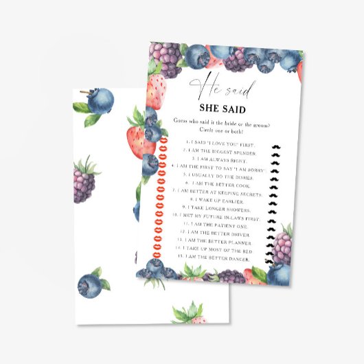 甘いベリー – 彼はゲームを言った