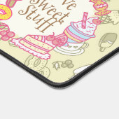 甘いベーカリーとドリンクグリーン デスクマット (コーナー)