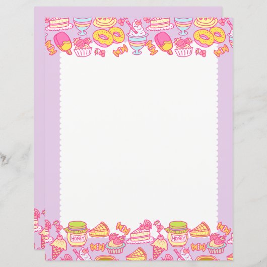 甘いベーカリーとドリンクパープル (正面/裏面)