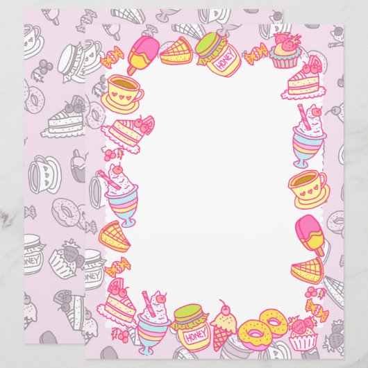 甘いベーカリーとドリンクピンク (正面/裏面)