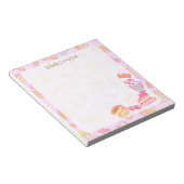 甘いベーカリーとドリンクピンク ノートパッド (アングル)