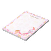 甘いベーカリーとドリンクピンク ノートパッド (回転)