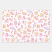 甘いベーカリーとドリンクホワイト ラッピングペーパーシート (正面3)