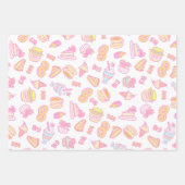 甘いベーカリーとドリンクホワイト ラッピングペーパーシート (正面)