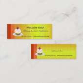 甘いベーカリーのケーキのカップケーキ及び砂糖菓子 スキニー名刺 (正面/裏面)