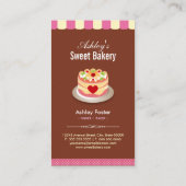 甘いベーカリーショップ – カスタムチョコレートペストリー 名刺 (裏面)