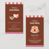 甘いベーカリーショップ – カスタムチョコレートペストリー 名刺 (正面/裏面)