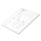 甘いベーカリーチェックリスト:究極のケーキ注文 ノートパッド (アングル)