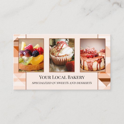 甘いベーカリーペストリー写真名刺 名刺 (正面)